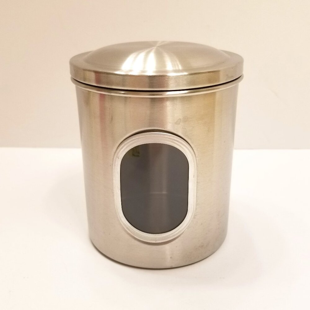 Room Essentials Small Stainless Steel Stackable Canister with Clear Window